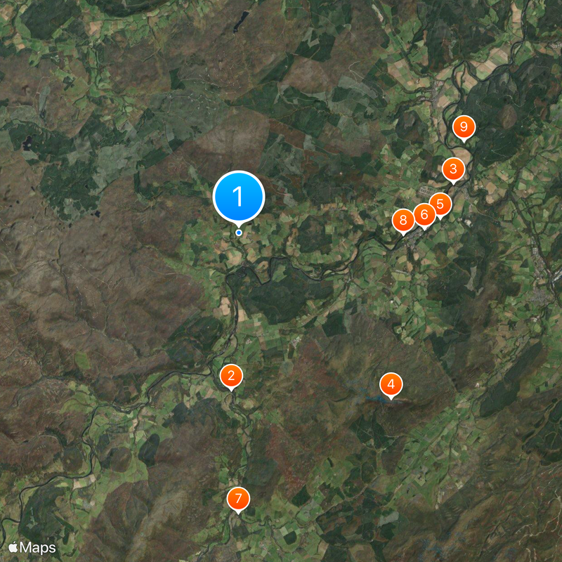 Cardhu distillery Map