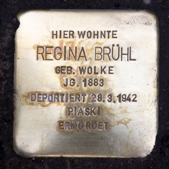 Stolperstein dedicated to Regina Brühl