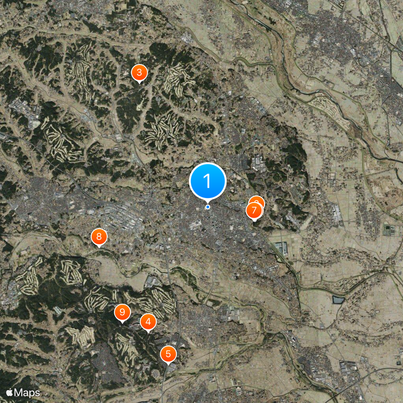 Higashimatsuyama Mapa