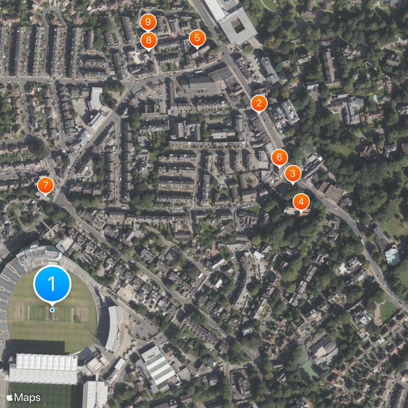 Headingley Cricket Ground Map