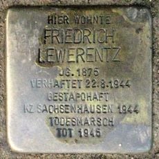 Stolperstein en memoria de Fritz Lewerentz