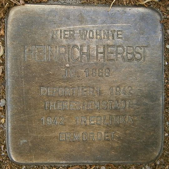 Stolperstein en memoria de Heinrich Herbst