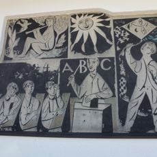 Sgraffito an der Neuen Volksschule Pfaffenschwendt