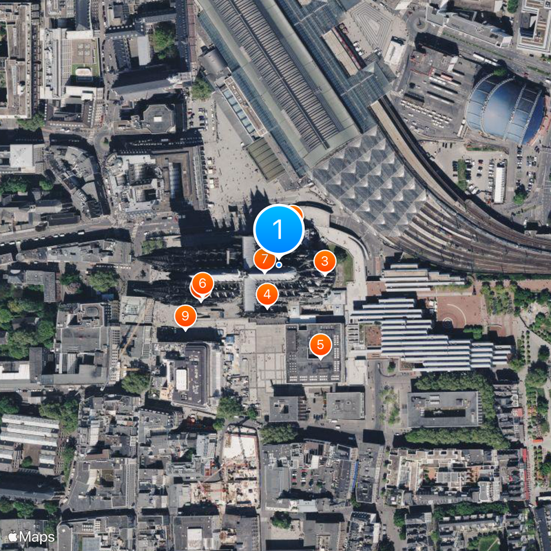 Catedral de Colonia Mapa