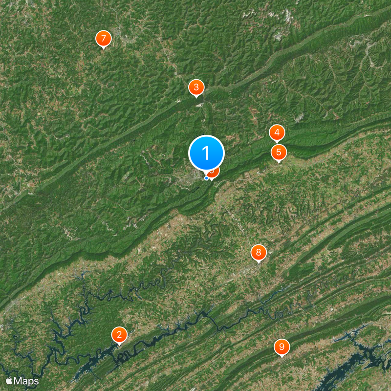 Cumberland Gap National Historical Park Mappa