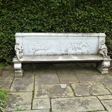 Garden Seat, In Herbaceous Garden, At Anglesey Abbey