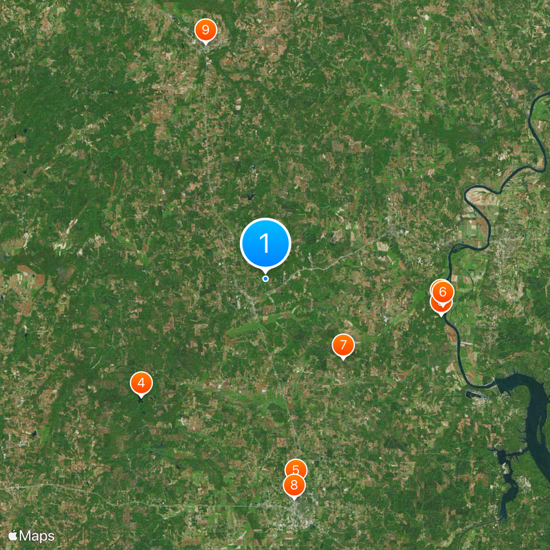 Comté de McNairy Carte