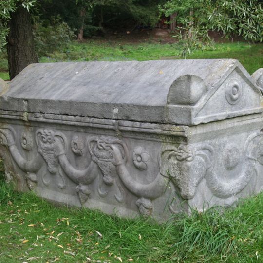 Giallo sarcophagus circa 60 metres north of the Dukes Greenhouse