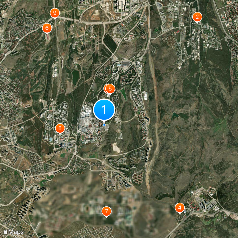 Bilkent University Map