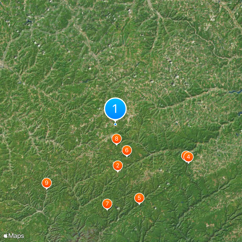 Eastern Continental Divide Map