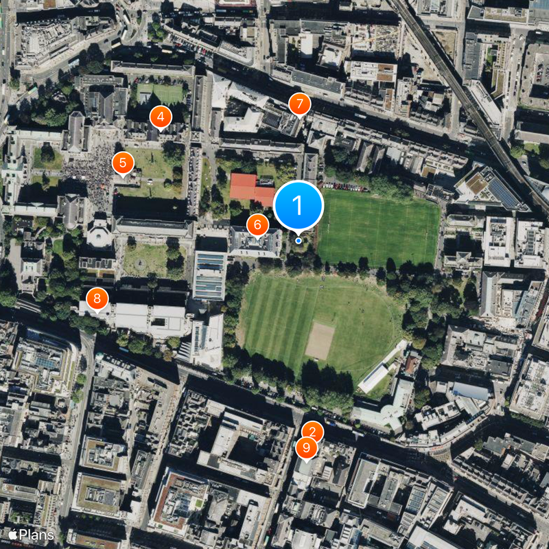 Library of Trinity College Dublin Map