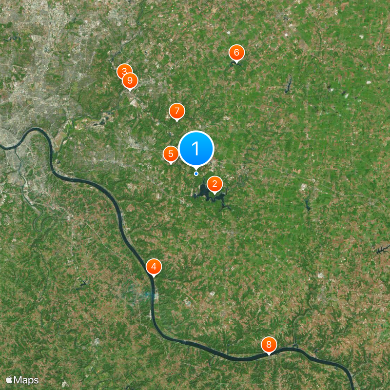Contea di Clermont Mappa