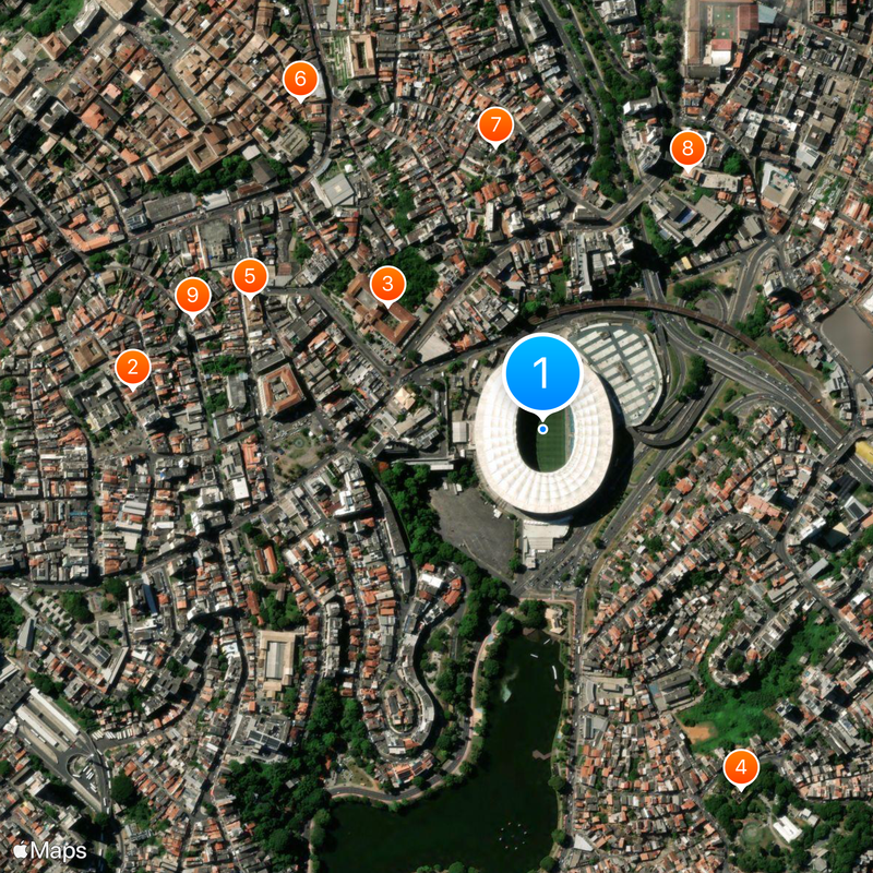 Arena Fonte Nova Map