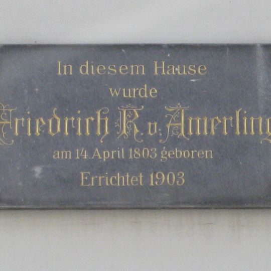 Gedenktafel Friedrich von Amerling, Amerlinghaus, Vienna
