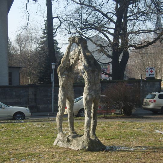 Beton-Skulptur auf der Bautzner Straße, Dresden