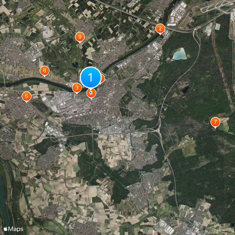 Rüsselsheim am Main Karte