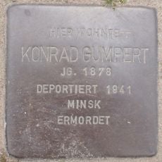 Stolperstein dedicated to Konrad Gumpert