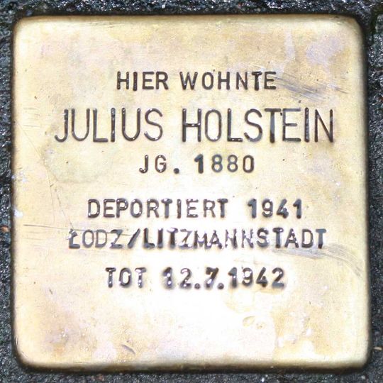 Stolperstein en memoria de Julius Holstein