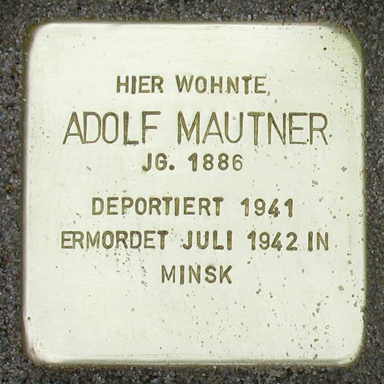 Stolperstein en memoria de Adolf Mautner