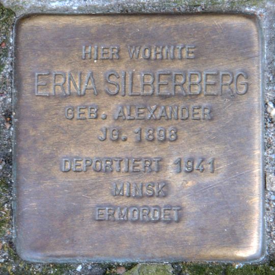 Stolperstein dedicated to Erna Silberberg