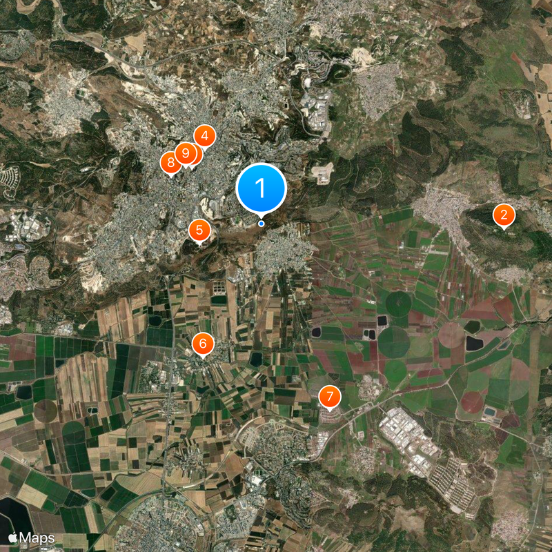 Skhul and Qafzeh hominids Mappa