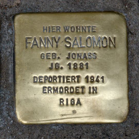 Stolperstein en memoria de Fanny Salomon