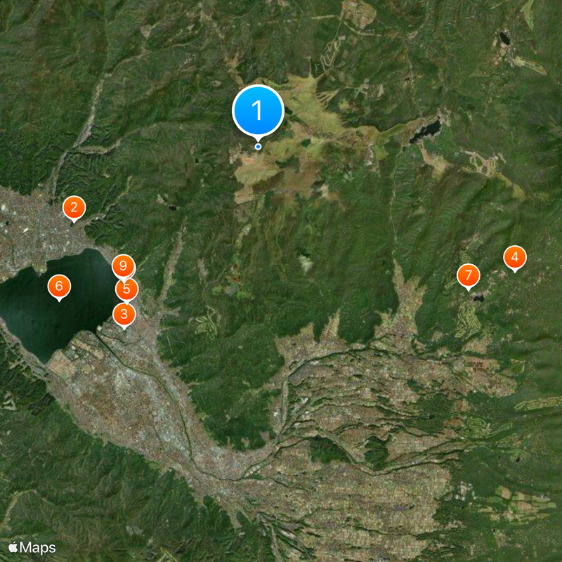 Mount Kirigamine Map