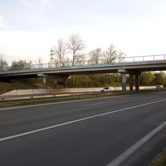 Bridge of Na Celně street over highway D10