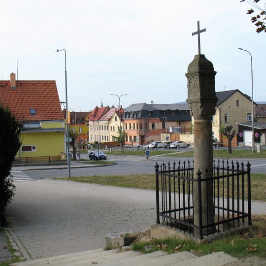 Boží muka u autobusového nádraží v Tachově