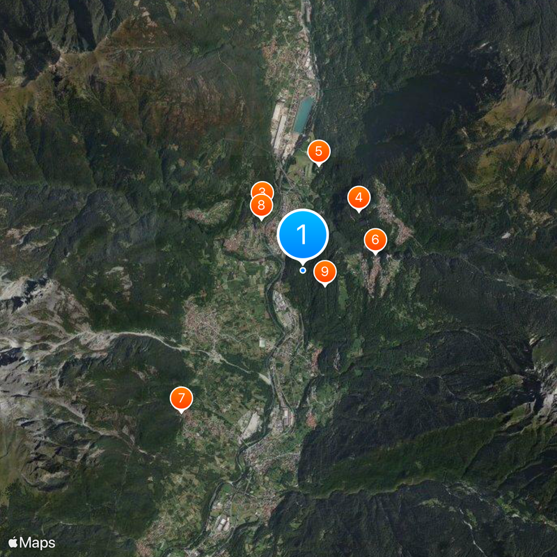 Rock drawings in Valcamonica Map