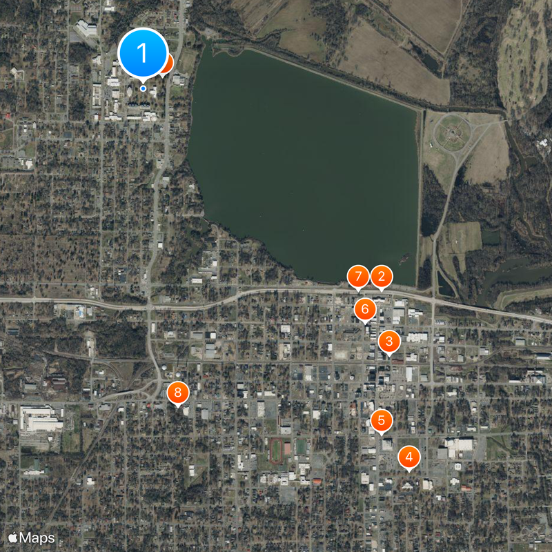 University of Arkansas at Pine Bluff Mapa