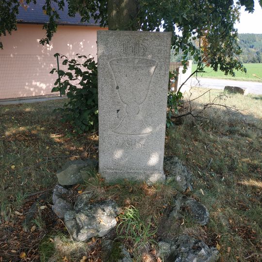 Pomník Jana Husa na jižním konci Plané