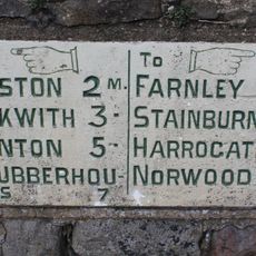 3 Milestones Built In To Side Of Weston Lane, Newhall Avenue And Farnley Avenue