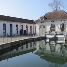 Former spinning and weaving mill with turbine houses and cost houses