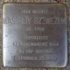 Stolperstein en memoria de Wassiliy Szewezuk