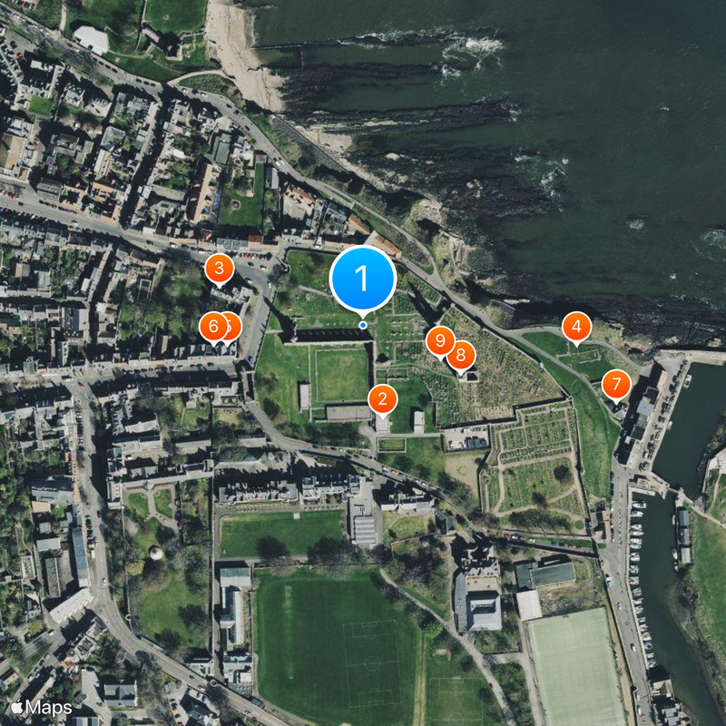 St Andrews Cathedral, Saint Andrews Map