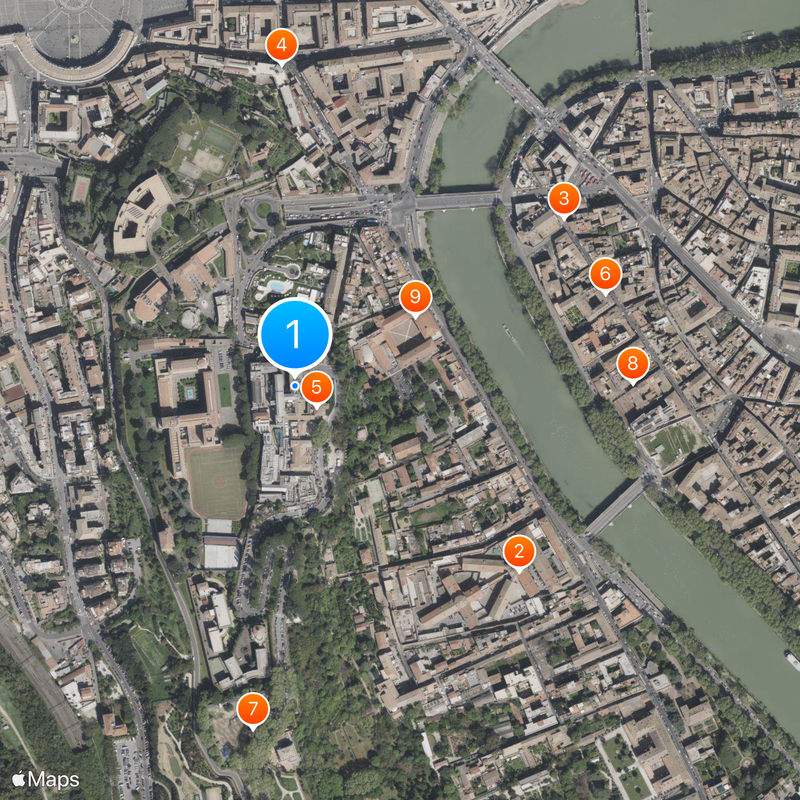 Szpital pediatryczny Dzieciątka Jezus w Rzymie Mapa