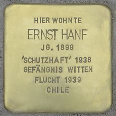 Stolperstein en memoria de Ernst Hanf
