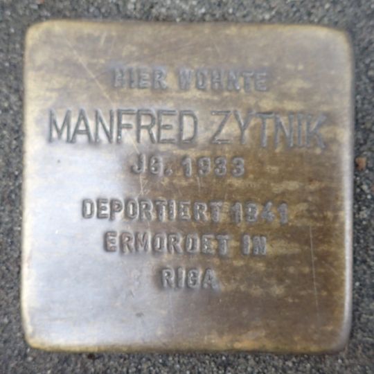Stolperstein à la mémoire de Manfred Zytnik