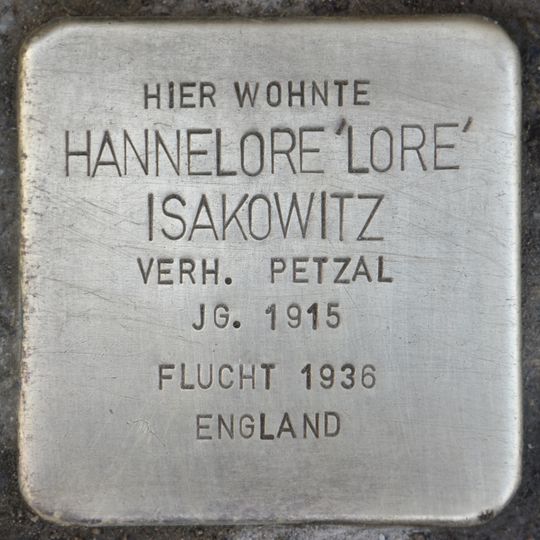 Stolperstein für Hannelore Isakowitz