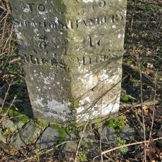 Milestone, Goldicote House, NW of entrance