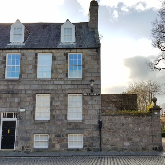 111, 113 High Street With Walls And Gate Pillars, Old Aberdeen, Aberdeen