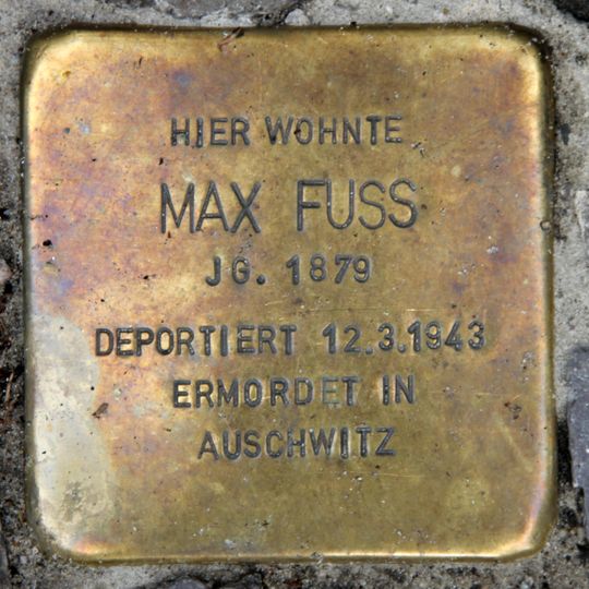 Stolperstein à la mémoire de Max Fuss