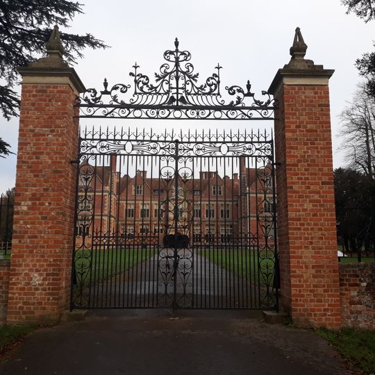 Gates, Overthrow And Gatepiers Approximately 80 Metres To South Of Shaw House School