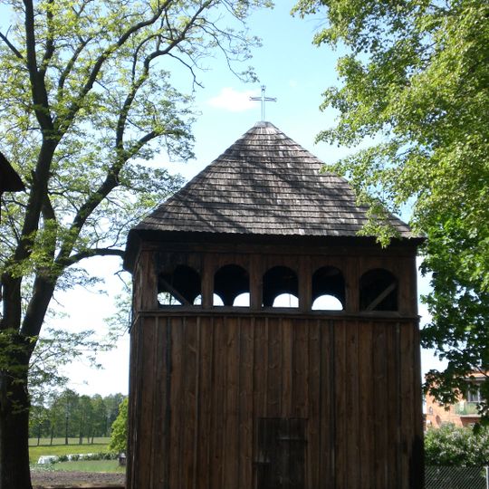 Bell tower in Gieczno, All Saints and Saint James church