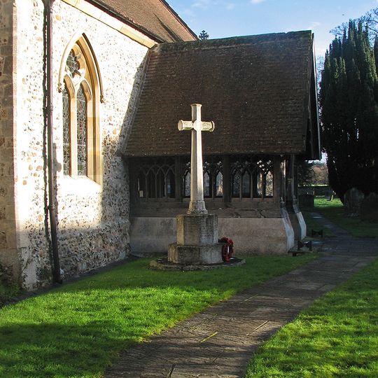 Pampisford War Memorial in Churchyard West of South Porch