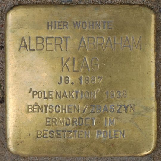 Stolperstein für Albert Abraham Klag