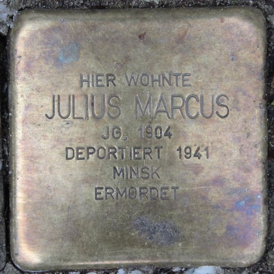 Stolperstein dedicated to Julius Marcus