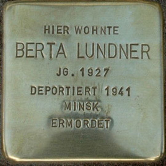 Stolperstein für Berta Lundner