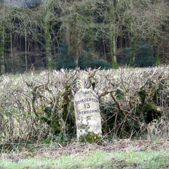 Milestone, between Middlemarsh and B3146 jct.